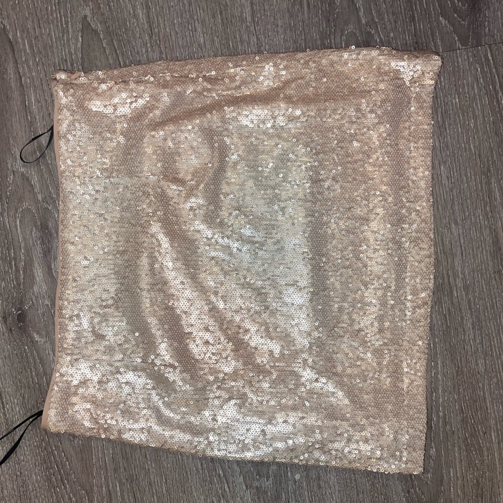 Pink sequin skirt